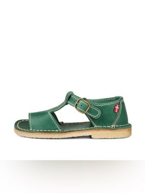 Duck Feet Samso Turtle Green Leather Sandal size 39EU New in box